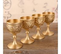 Ottone Calice Vino Coppa Chiesa Battesimo Arredo Casa Oro Dragone Phoenix Chic