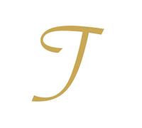 Ottone Casa Numeri Lettera A-Z Oro 5cm Indirizzo Placca Segno Numero Decor Parete Hotel Villa Mailbox Porta Piastre Figure Dormitorio Metallo Lucido Alfabeto, per Cafe Decorazione (T)