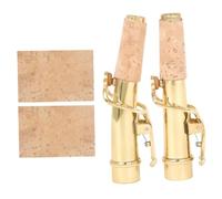 Ottone Collo per Sassofono Soprano con Sughero, Oro | Ricambio per Riparazione Strumentale, Uso su Palco, Superficie Liscia e Colore Classico, per Bocchini