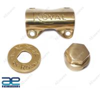 Ottone Combo Manico Barrette Morsetto Stelo Dado Interruttore Per Reale Enfield