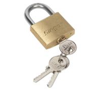 Ottone Corpo Lucchetto con Ottone Cilindro 40mm - Sealey S0987 Nuovo