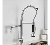 Ottone cromatico tirare giù cucina cucina a doppio mixer spray a doppio mixer a spruzzo acqua calda/fredda modalità di funzione moderna lavello cucina dispositivo resistente e elegante Beauty Comes