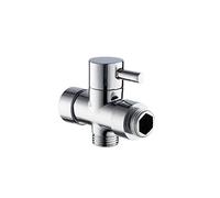 Ottone cromato 1/2 "7/8" T-adattatore valvola a 3 vie for Bagno Doccia testa Deviatore vasca da bagno Toilette Bidet spruzzatore soffione Controllo del gasolio d'acqua(1 2)