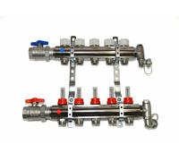 Ottone Distributore Circuito di Riscaldamento Con Topmeter Flussometro Pavimento