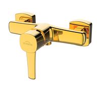 Ottone Dorato Rubinetto Doccia Bagno Leva Singola Montaggio Parete Miscelatore