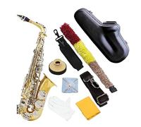 Ottone Eb Sassofono Contralto E Sax Piatto Strumento A Fiato Con Custodia In Pelle Bocchino Ance Sassofono per principianti Kit