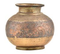 Ottone IndianShelf Handmade Vintage e India Holy Water Pot Vaso confezione da 1 indiano Utensili da cucina