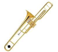 Ottone Lacca Dorata Chiave C Pistone Valvole Trombone Strumenti In Ottone Con Custodia E Accessori Trombone per Principianti