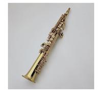 Ottone Laccato Oro Tubo Dritto Sassofono B Strumenti Sax Piatto Con Custodia Bocchino Sassofono per principianti Kit