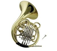 Ottone Laccato Oro Tubo Per Accordatura In Cupronichel Tono Fa/Sib Doppio Corno Francese A 4 Tasti Con Accessori Kit Corno Francese
