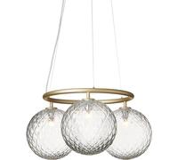 Ottone Lampadario Miira 3 in Ottone/ottica Trasparente