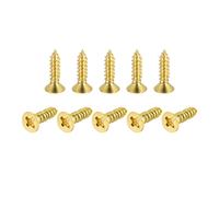 Ottone Legno Viti,M4x16mm Croce Piatto Testa Autofilettante Connettore 100Pz