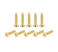 Ottone Legno Viti,M5x25mm Croce Piatto Testa Connettore 48Pz