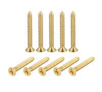 Ottone Legno Viti,M5x40mm Croce Piatto Testa Autofilettante Connettore 32Pz