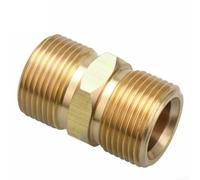 Ottone massiccio per M22 a Maschio Adattatore per Idropulitrice Pompa Tubo | Ottone massiccio, rivestimento antiruggine, valutazione 4500 PSI, filettatura a prova di perdite, estende la lunghezza del