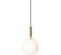 Ottone Miira 1 in Lampadario e Bianco Opale Grande