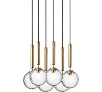 Ottone Miira 6 Lampadario Spazzolato/Oro Ottico