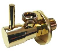 Ottone Oro 1/2" x 1/2" BSP Tubo Flessibile Valvola Rubinetto Leva Lung
