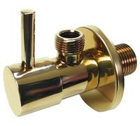 Ottone Oro 1/2" x 3/8" BSP Tubo Flessibile Valvola Rubinetto Leva Lung