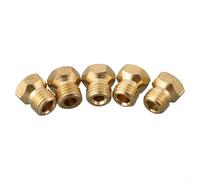 Ottone per GPL Kit Ugelli di Conversione per Fornello a Gas Iniettore propano Filettatura M6 5 Misure 0.5 0.65 0.7 0.87 0.95mm Bruciatore Parti di Ricambio Accessori Fornello a Gas