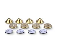 Ottone Spike/Cono absorber per altoparlanti vite + 4mm sottile piedino - 4 pz (Cuscinetto per settore biadesivo)