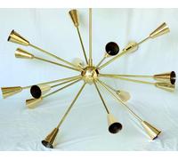 Ottone Sputnik Lampadario Meraviglioso Look Moderno Fatto a Mano 16 Luci