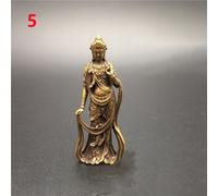 Ottone Statua di Buddha Ciondolo Kuan Yin Statuina Ricchezza Fortuna Fengshui