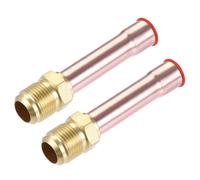 Ottone Tubatura Raccordo SAE 45 Gradi 5/8" Bagliore Maschio Filetta 2pz