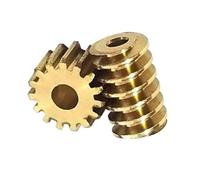 Ottone Vite senza Fine 0.2M 15D 0.8 1mm 15 Denti Ottone Ruota senza Fine | Ingranaggio elicoidale per modellismo, 1mm Apertura(1mmx1mmx15)