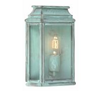 Ottone Wandleuchte IN Verde Antico Esterno IP44 Vintage Fatto a Mano Sinclair