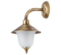 Ottone Wandleuchte IP23 Rustico Vetro Schermo Premium Luce per Esterni Casa Hof