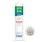 OTTOSEAL S 100 Premium silicone sanitario 300 ml cartuccia C8678 grigio argento opaco