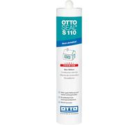 OTTOSEAL S 110 Premium costruzione silicone 310 ml C20 grigio chiaro - altamente resistente all'abrasione e ad uso rapido - per la stuccatura di elementi in vetro - sicuro contro la muffa