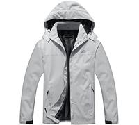 OTU - Giacca impermeabile da uomo, leggera, impermeabile, con cappuccio, per escursioni e viaggi, Evelina, Large