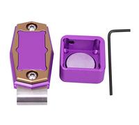 Otufan Custodia per Gesso da Biliardo in Alluminio, Gesso per Stecca da Biliardo a Quattro Colori con Attrazione Magnetica Mini Gesso da Biliardo Portatile con Clip di Fissaggio per Gli(Viola)