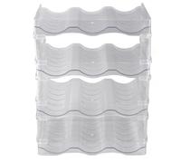 Otufan Organizador De Agua De Apilable Botellas,Paket von 4 Ständen von Almacenamiento De Botellas De Agua Apilables Transparentes,Unterstützen von Botella De Agua De Agua De Plastico A Prueba