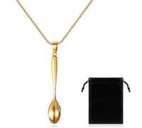 Otuuz Collana a Forma di Cucchiaio Collana da Donna Ciondolo a Forma di Cucchiaio per Donna Uomo Bomboniere per Feste(Oro)