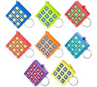 Otuuz Portachiavi Tic Tac Toe Portachiavi per Mini Gioco Tris in Plastica con Clip per Zaino per Bambini 8 ai 12 Anni per Compleanno Bomboniere per Ragazzi (Colori Misti, 8)