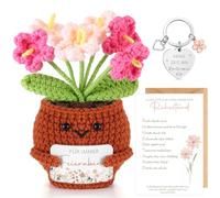 Otuuz Regalo di Pensionamento Donna Regalo di Addio Colleghi Fiore Maglia Creativo Tasca Abbraccio Portachiavi Pensionato Carta di Pensionamento per Donna Pensionato