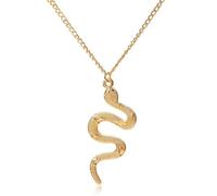 Otxas Collana a serpente d'oro da donna, delicata collana con ciondolo a forma di serpente per uomo, gioiello da donna per Halloween, 15.74 inch, Zinco, Nessuna pietra preziosa