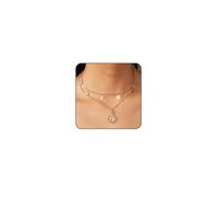Otxas Collana girocollo in argento con sole a strati in oro per donne Boho Sunshine collana con ciondolo per donne collana d'oro gioielli per le donne, Adjustable, Metallo, Nessuna pietra preziosa