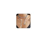 Otxas Collana girocollo pieghevole a serpente da donna, gioiello a serpente da donna, accessorio per Halloween, Zinco, Nessuna pietra preziosa