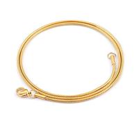 Otxas Collana in corda argentata per donne e uomini, collana in acciaio inox, 45-61 cm, larghezza 2 mm, collane semplici, 22 inch, Argento, Nessuna pietra preziosa
