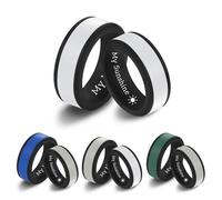 OTXIXTO Anelli in Silicone Personalizzati Set, Fede Nautica su Misura, Multiple Misure & Colori, Impermeabile, Sacchetto Regalo Incluso (Stile H: Set di Anelli, Stile D & D)