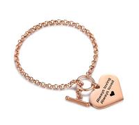 OTXIXTO Bracciale Memoriale Personalizzato con Foto Testo per Donna Acciaio Inossidabile Bracciale con Foto Personalizzata Gioiello Ricordo Regalo Commemorativo per la Perdita di una Persona Cara - B3