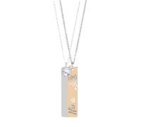 OTXIXTO Collana Barra Personalizzata con Pietra Portafortuna Ciondolo in Acciaio Inossidabile con Fiore di Nascita Inciso Collana con Nome Personalizzato Regalo di Compleanno per Mamma Figlia -D1