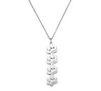 OTXIXTO Collana Personalizzata Impronta di Zampa Donna, con Incisi 4 Nomi