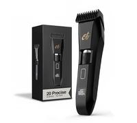 Oty Regolabarba da uomo, regolabile, impermeabile, senza fili, con quadrante a 20 lunghezze, lame in acciaio inossidabile, display a LED e blocco da viaggio, kit per la cura della barba ricaricabile