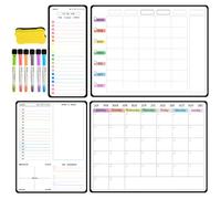 OTYMIOW 11PZ Calendario Magnetico Giornaliera Settimanale Mensile Magnetico Frigorifero Lavagna Magnetica Cancellabile Settimanale Riutilizzabile Calendari Magnetici Cancellabili Weekly Planner