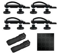 OTYMIOW 4 Set di Fissaggio per Box da Tetto a U con 8 Dadi di Bloccaggio e 2 Strisce di Fissaggio Supporti per Box da Tetto 4 Set di Montaggio per Box da Tetto Staffa Universale per Auto, Furgone